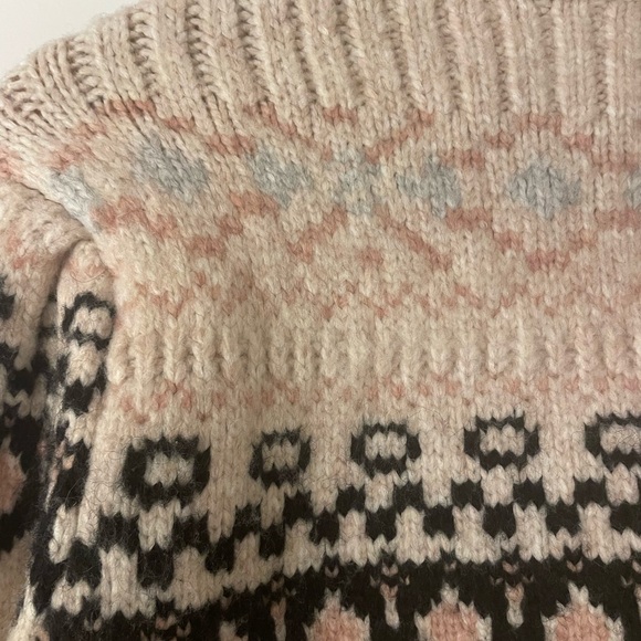 NWOT ASTR the Label Maria Mock Neck Fair Isle Sweater M - Picture 7 of 10